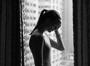 Woman depressed